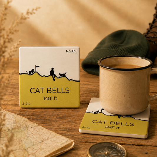 Cat Bells Ceramic Coaster