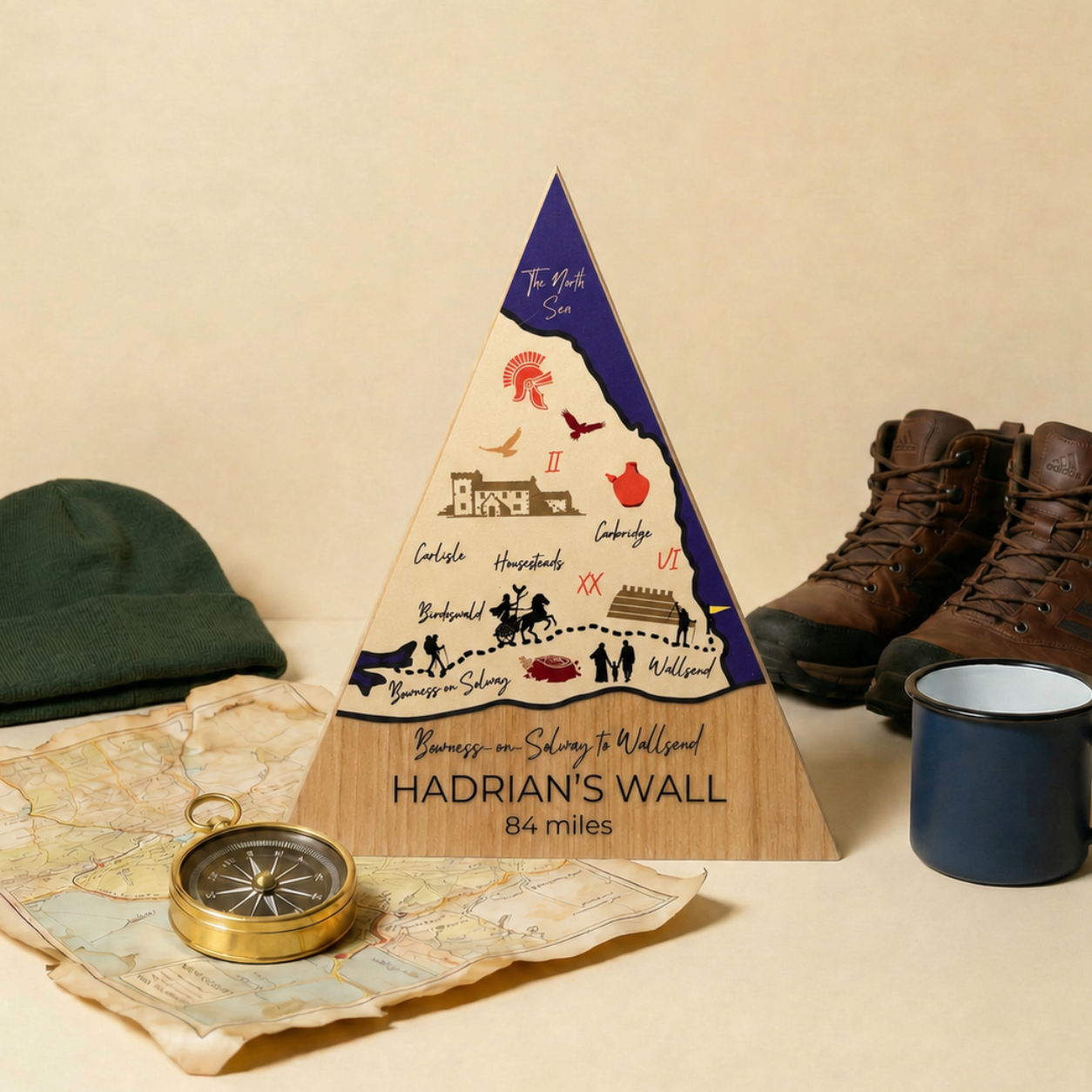 Hadrian's Wall - Handmade Wooden Peak
