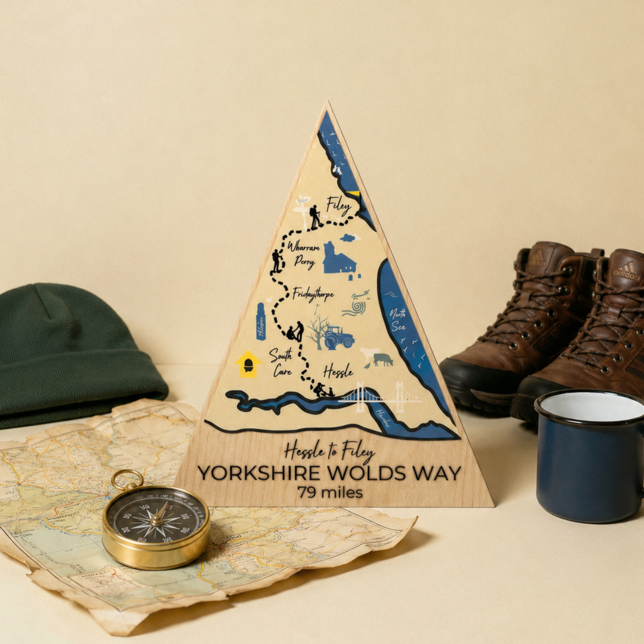 Yorkshire Wolds Way - Handmade Wooden Peak