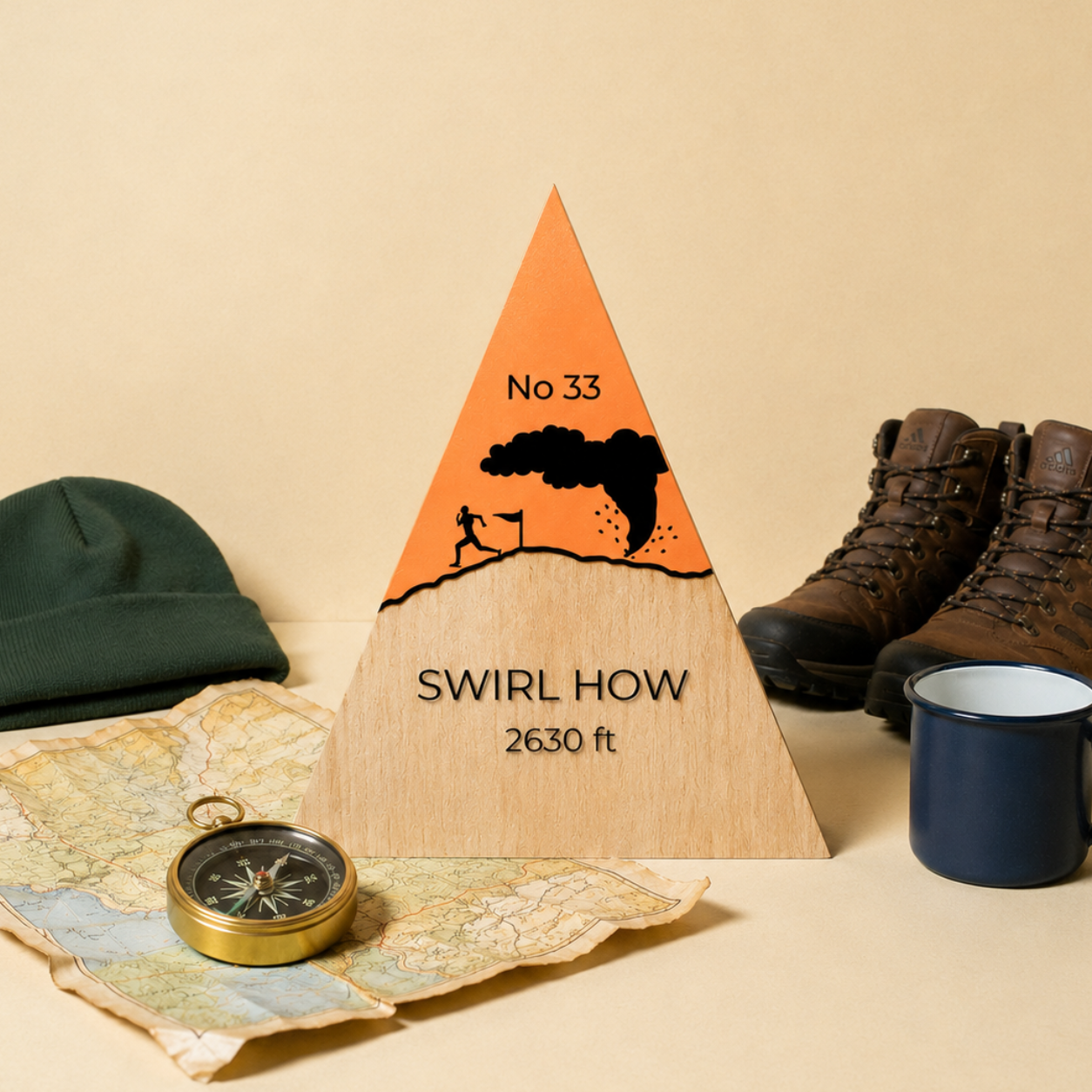 Swirl How - Handmade Wooden Peak