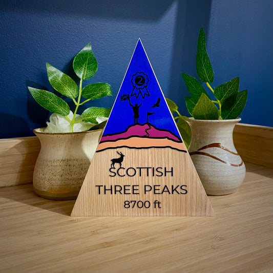 The Scottish Three Peaks - Handmade Wooden Peak