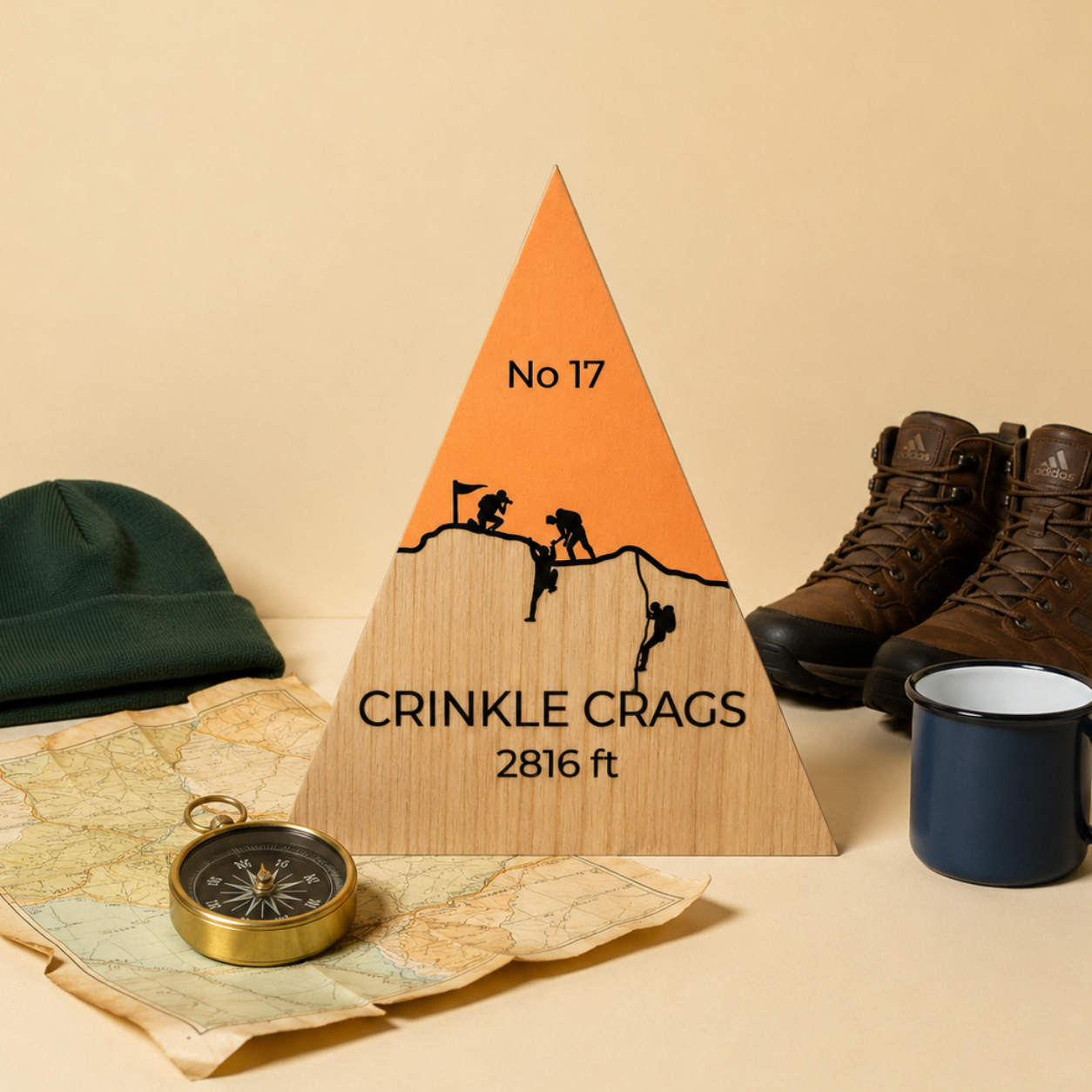 Crinkle Crags - Handmade Wooden Peak