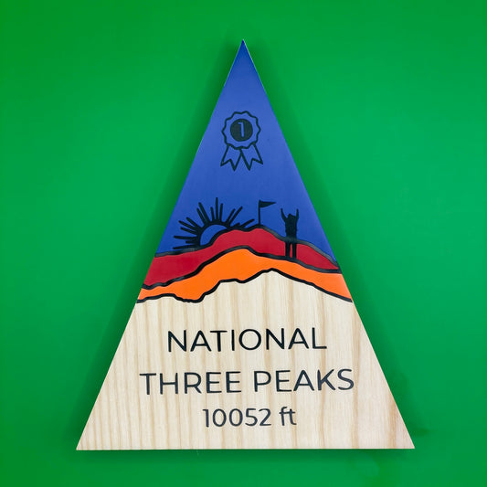 The National Three Peaks - Handmade Wooden Peak