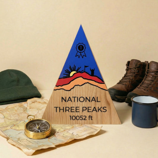 The National Three Peaks - Handmade Wooden Peak