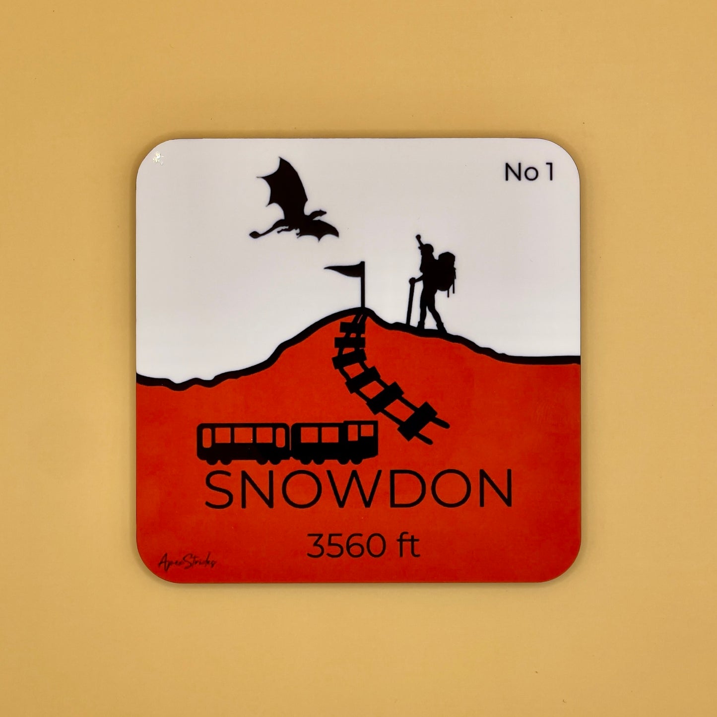 Snowdon - Handmade Coaster