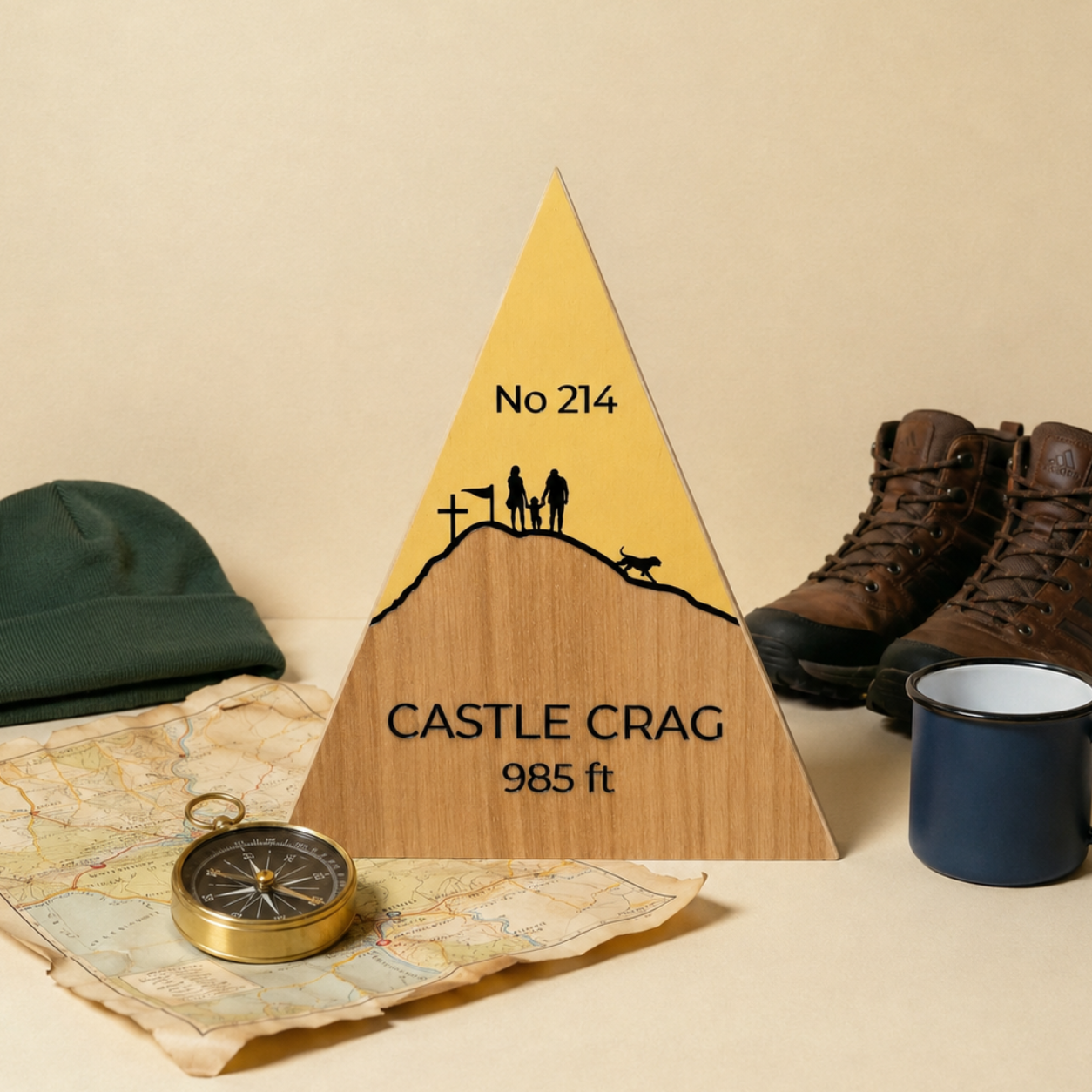Castle Crag - Handmade Wooden Peak