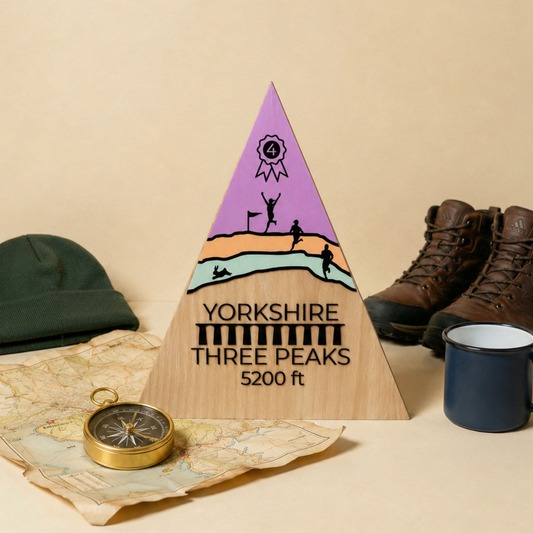 The Yorkshire Three Peaks - Handmade Wooden Peak